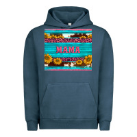 Pigment Midnight Navy cowhide leopard sunflowers mama Urban Hoodie - BarkalooDesign