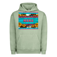 Pigment Oil Green cowhide leopard sunflowers mama Urban Hoodie - BarkalooDesign