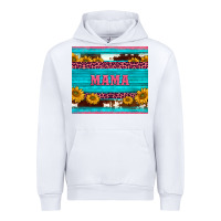 White cowhide leopard sunflowers mama Urban Hoodie - BarkalooDesign