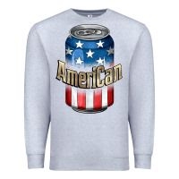 Heather Grey American 4th of July Premium Sweatshirt - CowGirlArtShop