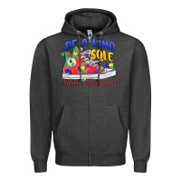 Charcoal Heather be a kind sole autism awareness Zipper Hoodie - MaliasSmallBusiness