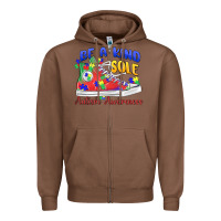 Chestnut be a kind sole autism awareness Zipper Hoodie - MaliasSmallBusiness