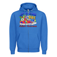 True Royal be a kind sole autism awareness Zipper Hoodie - MaliasSmallBusiness
