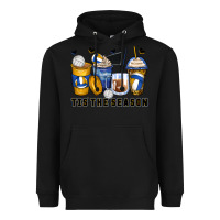 Black tis' the season volleyball coffee cups Heavyweight Hoodie - Zillion Design Studio