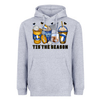 Heather Grey tis' the season volleyball coffee cups Heavyweight Hoodie - Zillion Design Studio