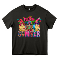 Asphalt Hello summer Gnome Heavy Core Tee - CowhideDigitalArt