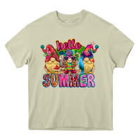 Mossy Hello summer Gnome Heavy Core Tee - CowhideDigitalArt