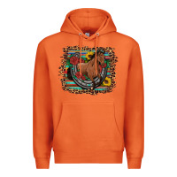 Carrot western horse horseshoe roses sunflowers serape leopard Premium Hoodie - Artiststas