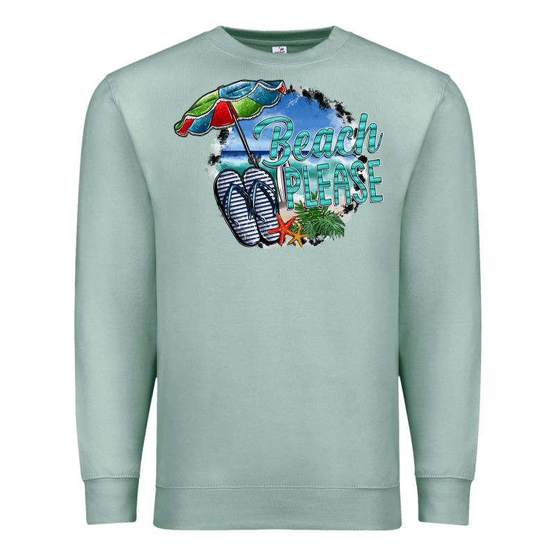 Beach Please Premium Sweatshirt by SublimationCraftShop | Teevron