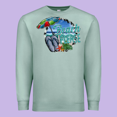 Beach Please Premium Sweatshirt Designed By Sublimationcraftshop