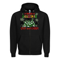 Black farm fresh christmas trees Zipper Hoodie - MaliasSmallBusiness