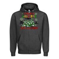 Charcoal Heather farm fresh christmas trees Zipper Hoodie - MaliasSmallBusiness