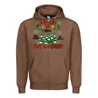Chestnut farm fresh christmas trees Zipper Hoodie - MaliasSmallBusiness