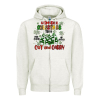 Oatmeal Heather farm fresh christmas trees Zipper Hoodie - MaliasSmallBusiness