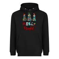 Black western trees merry and bright christmas Heavyweight Hoodie - RanaPortraitStore