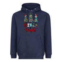 Navy western trees merry and bright christmas Heavyweight Hoodie - RanaPortraitStore