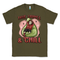 Army Green true crimes & chill Classic Tee - MaliasSmallBusiness