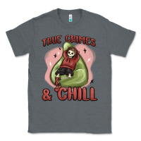 Charcoal Heather true crimes & chill Classic Tee - MaliasSmallBusiness