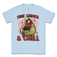 Dusty Blue true crimes & chill Classic Tee - MaliasSmallBusiness