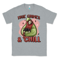 Heather Grey true crimes & chill Classic Tee - MaliasSmallBusiness