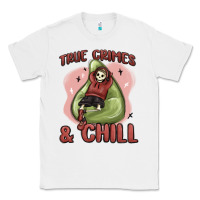 White true crimes & chill Classic Tee - MaliasSmallBusiness