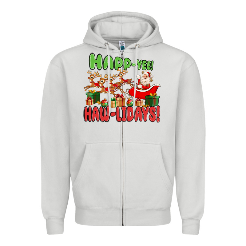 Happ Yee Haw Lidays Zipper Hoodie by MaliasSmallBusiness | Teevron