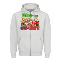 Dove Grey happ yee haw lidays Zipper Hoodie - MaliasSmallBusiness