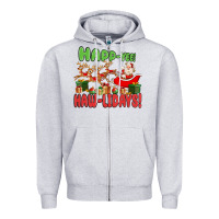 Heather Grey happ yee haw lidays Zipper Hoodie - MaliasSmallBusiness