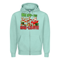 Seafoam happ yee haw lidays Zipper Hoodie - MaliasSmallBusiness