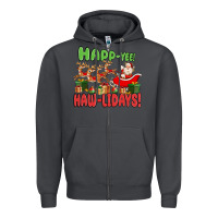 Smoke happ yee haw lidays Zipper Hoodie - MaliasSmallBusiness