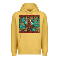 Antique Gold western horse horseshoe roses gemstones glitter wooden Premium Hoodie - Artiststas