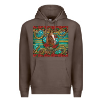 Coffee western horse horseshoe roses gemstones glitter wooden Premium Hoodie - Artiststas