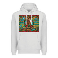 Dove Grey western horse horseshoe roses gemstones glitter wooden Premium Hoodie - Artiststas