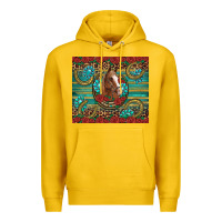 Lemon western horse horseshoe roses gemstones glitter wooden Premium Hoodie - Artiststas