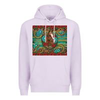Lilac western horse horseshoe roses gemstones glitter wooden Premium Hoodie - Artiststas