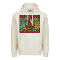 Oatmeal Heather western horse horseshoe roses gemstones glitter wooden Premium Hoodie - Artiststas