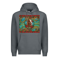 Rock western horse horseshoe roses gemstones glitter wooden Premium Hoodie - Artiststas