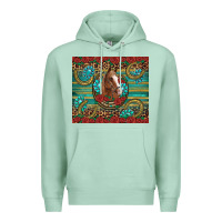 Seafoam western horse horseshoe roses gemstones glitter wooden Premium Hoodie - Artiststas