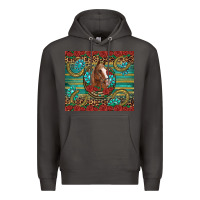 Smoke western horse horseshoe roses gemstones glitter wooden Premium Hoodie - Artiststas