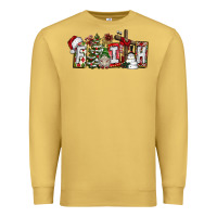 Antique Gold Faith Premium Sweatshirt - CowhideDigitalArt