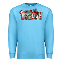 Ocean Blue Faith Premium Sweatshirt - CowhideDigitalArt