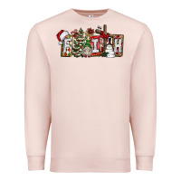 Pale Pink Faith Premium Sweatshirt - CowhideDigitalArt