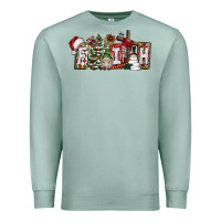 Seafoam Faith Premium Sweatshirt - CowhideDigitalArt