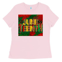 Bubblegum Pink juneteenth 1865 tumbler Ladies Tee - BarkalooDesign