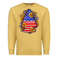 Antique Gold American flag arrowhead Premium Sweatshirt - Neo Western