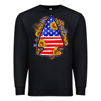 Black American flag arrowhead Premium Sweatshirt - Neo Western