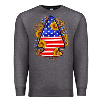 Charcoal Heather American flag arrowhead Premium Sweatshirt - Neo Western