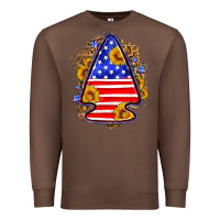 Chestnut American flag arrowhead Premium Sweatshirt - Neo Western