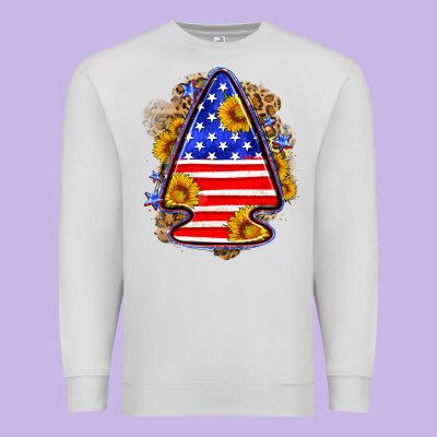 American Flag Arrowhead Premium Sweatshirt Designed By Neo Western