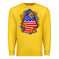 Lemon American flag arrowhead Premium Sweatshirt - Neo Western